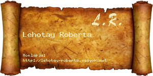 Lehotay Roberta névjegykártya